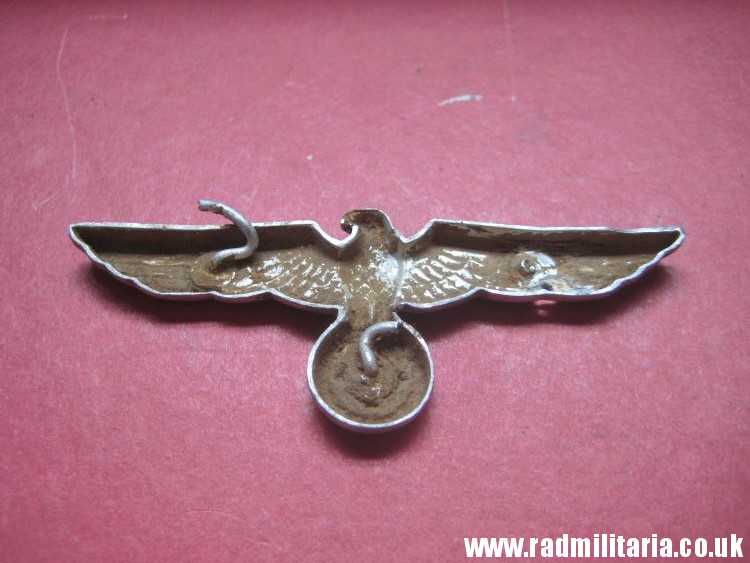 & WW2 original German EAGLE CAP BADGE, aluminum - metal detecting find. - Image 4