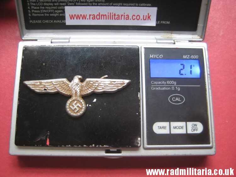 & WW2 original German EAGLE CAP BADGE, aluminum - metal detecting find. - Image 10