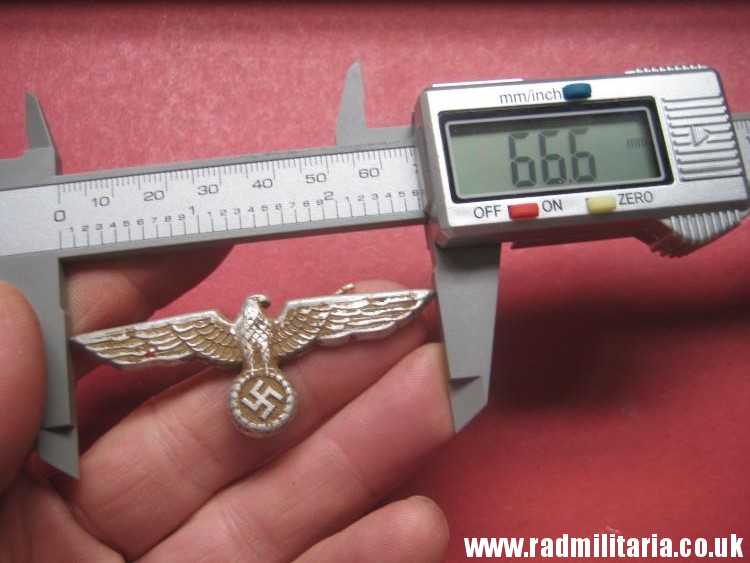 & WW2 original German EAGLE CAP BADGE, aluminum - metal detecting find. - Image 11