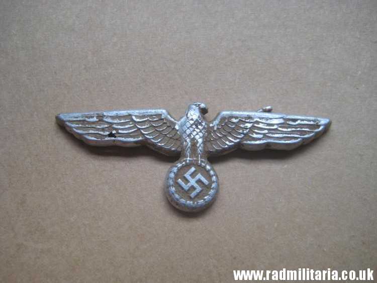 & WW2 original German EAGLE CAP BADGE, aluminum - metal detecting find. - Image 13