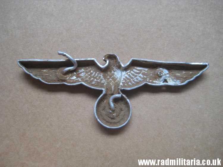 & WW2 original German EAGLE CAP BADGE, aluminum - metal detecting find. - Image 14
