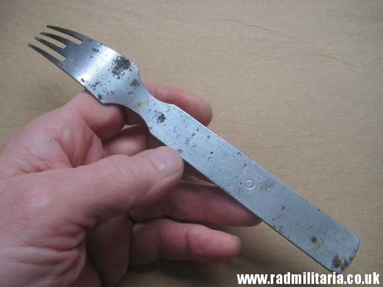 & WW2 original German FORK with Eagle marked: GAG 41 stainless steel - 3RD REICH CUTLERY. - Image 10