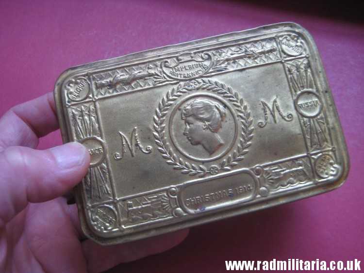 & WW1 Original Brass Princess Mary Christmas 1914 Gift Cigarette Box Case. - Image 13