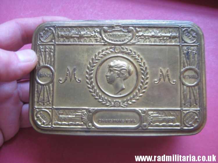 & WW1 Original Brass Princess Mary Christmas 1914 Gift Cigarette Box Case, inscription: "J. Jones to Coy MT ASC". - Image 6