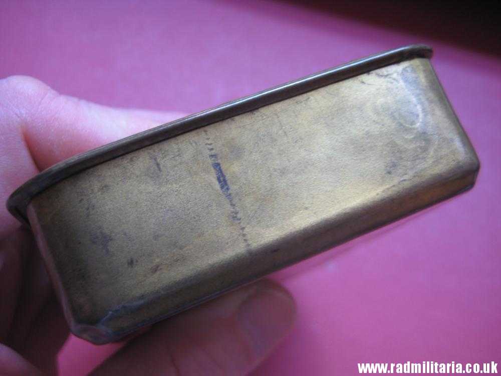 & WW1 Original Brass Princess Mary Christmas 1914 Gift Cigarette Box Case, inscription: "J. Jones to Coy MT ASC". - Image 7