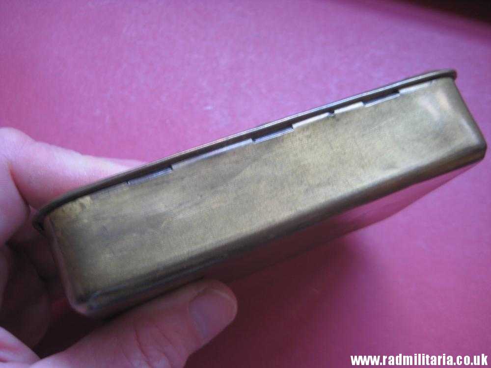 & WW1 Original Brass Princess Mary Christmas 1914 Gift Cigarette Box Case, inscription: "J. Jones to Coy MT ASC". - Image 8