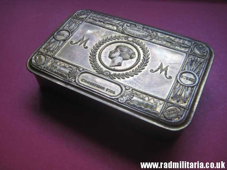 & WW1 Original Brass Princess Mary Christmas 1914 Gift Cigarette Box Case, inscription: "J. Jones to Coy MT ASC". - Image 12