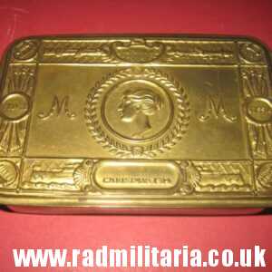 & WW1 Original Brass Princess Mary Christmas 1914 Gift Cigarette Box Case, inscription: "J. Jones to Coy MT ASC".