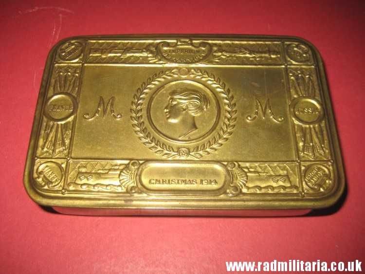 & WW1 Original Brass Princess Mary Christmas 1914 Gift Cigarette Box Case, inscription: "J. Jones to Coy MT ASC".