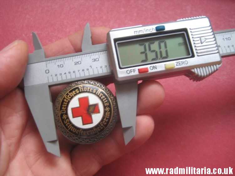 & WW2 German Red Cross ENAMEL BADGE/BROOCH - DRK Brosche Schwesternhelferin, Genuine. - Image 15