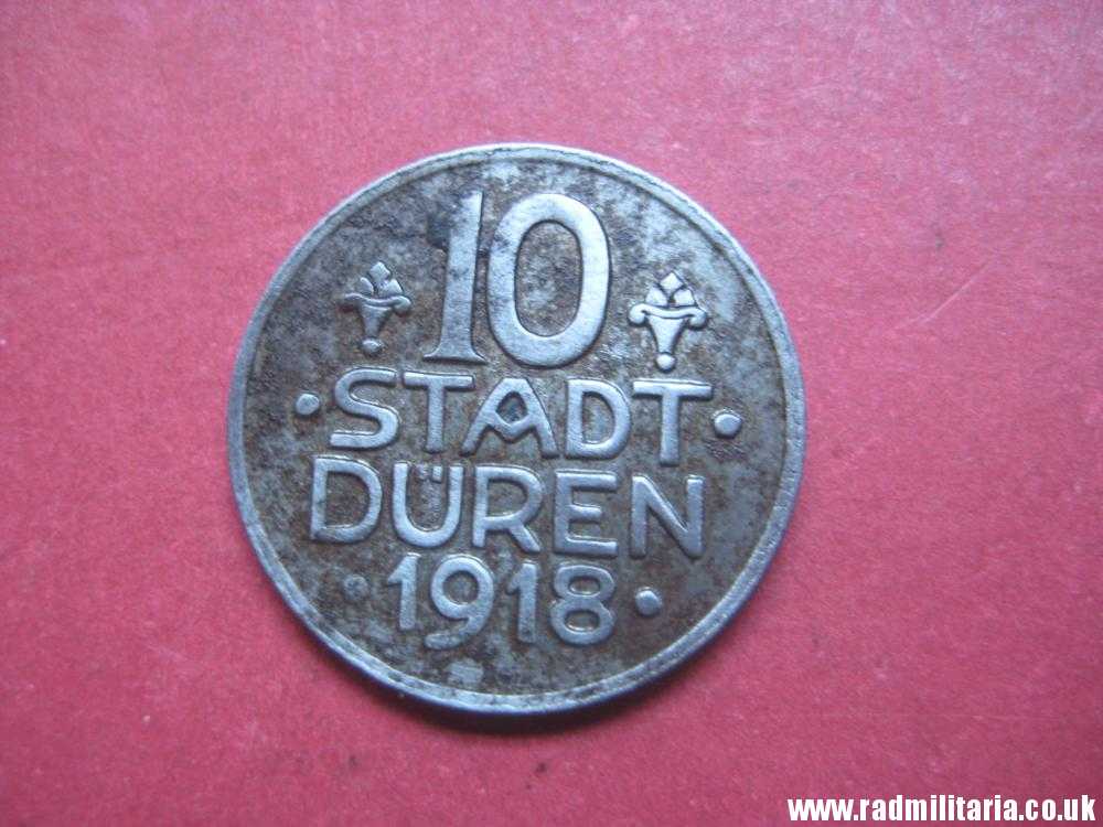 & ONE original German iron COIN from WW1: date 1918, German helmet. - Image 10