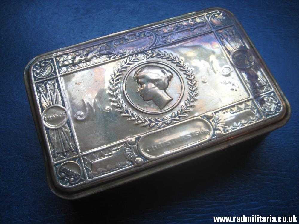 & WW1 Original Brass Princess Mary Christmas 1914 Gift Cigarette Box Case.