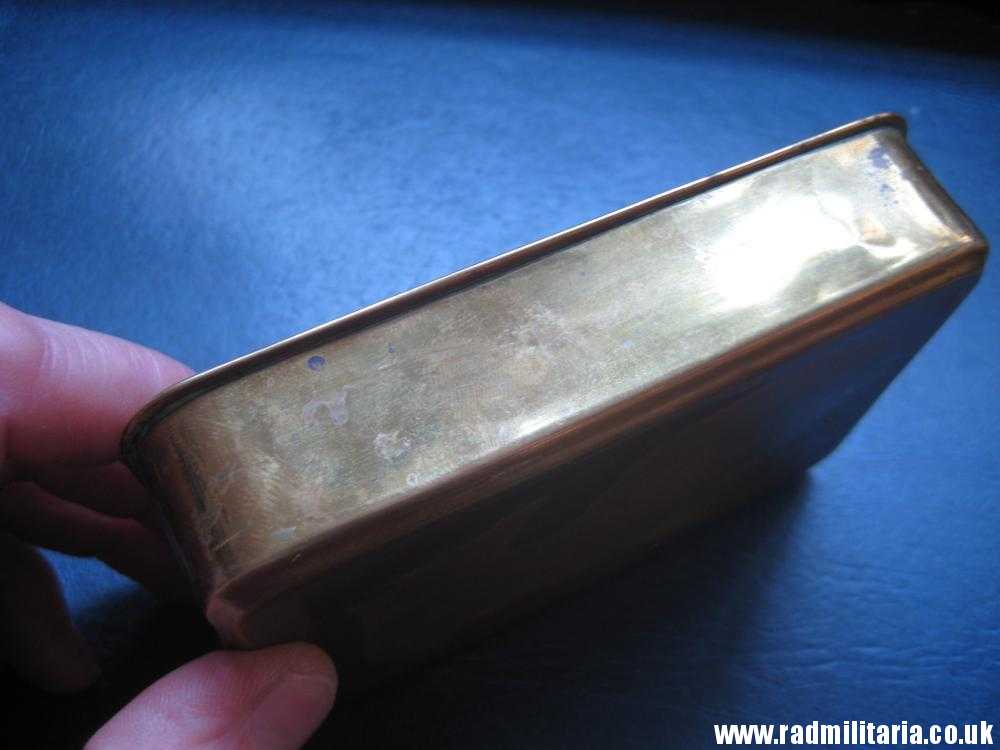 & WW1 Original Brass Princess Mary Christmas 1914 Gift Cigarette Box Case. - Image 4