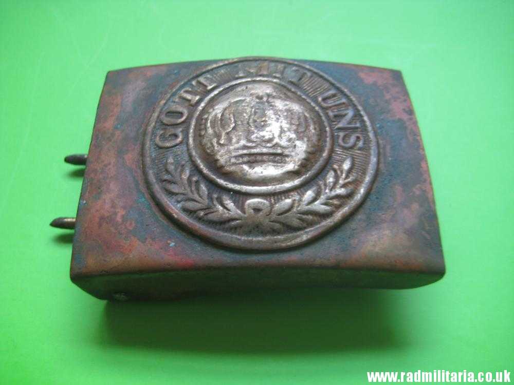 & WW1 original German BELT BUCKLE made of brass. 100% genuine !!