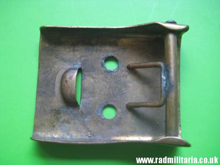 & WW1 original German BELT BUCKLE pattern 1895 made of brass with lost nickel center. - Image 4