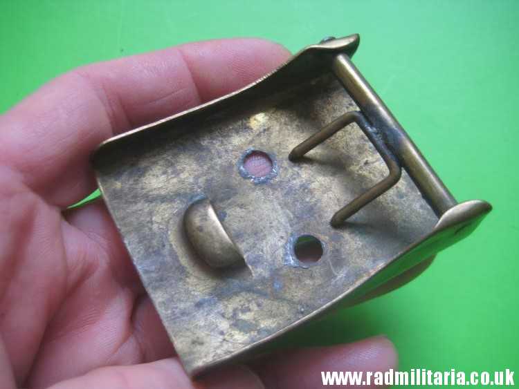 & WW1 original German BELT BUCKLE pattern 1895 made of brass with lost nickel center. - Image 5
