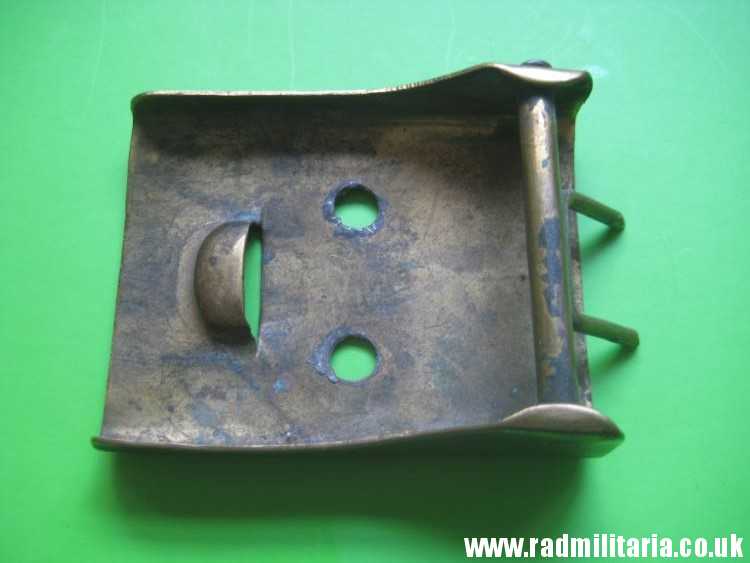 & WW1 original German BELT BUCKLE pattern 1895 made of brass with lost nickel center. - Image 12