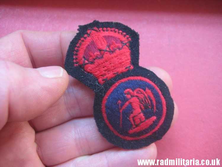 & WW2? unknown British PATCH cap badge? with King's Crown. Good condition.