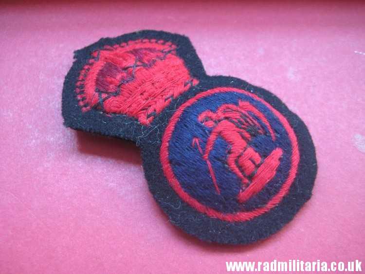 & WW2? unknown British PATCH cap badge? with King's Crown. Good condition. - Image 9