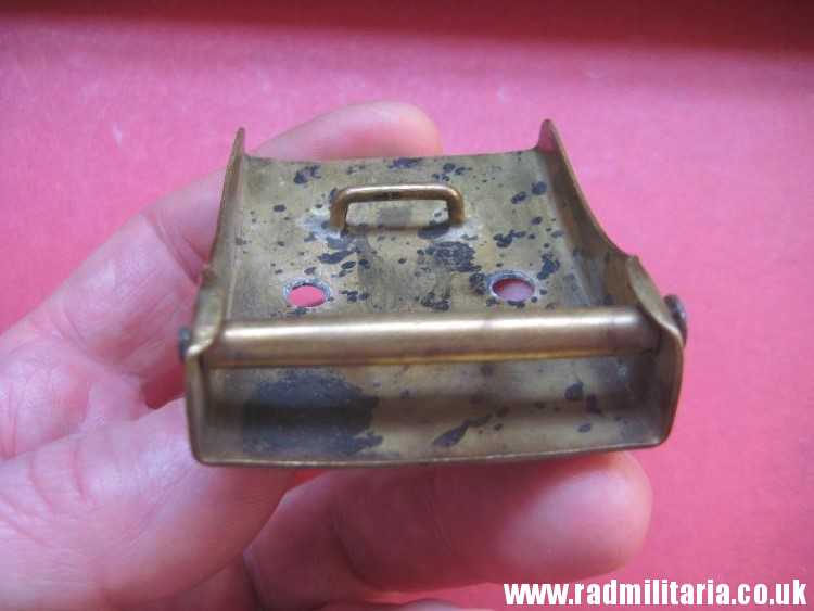 & WW1 original German/Prussian BELT BUCKLE made of brass with lost nickel center. - Image 9
