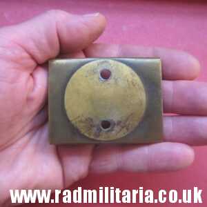 & WW1 original German/Prussian BELT BUCKLE made of brass with lost nickel center.
