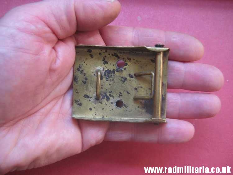 & WW1 original German/Prussian BELT BUCKLE made of brass with lost nickel center. - Image 11