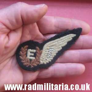 & Royal Air Force RAF PATCHE - Flight Engineer brevet, original.