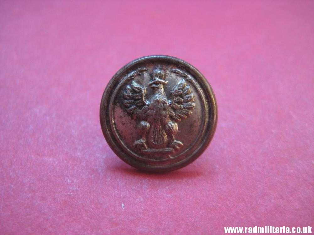 & WW1 Polish MILITARY BUTTON with crowned eagle: I Korpus Polski w Rosji - maker: Kopiejkin Pietrograd Russia, very rare !!! - Image 6