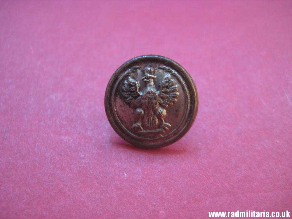 & WW1 Polish MILITARY BUTTON with crowned eagle: I Korpus Polski w Rosji - maker: Kopiejkin Pietrograd Russia, very rare !!! - Image 5