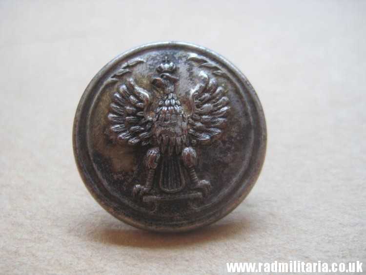 & WW1 Polish MILITARY BUTTON with eagle: I Korpus Polski w Rosji - maker: Kopiejkin Pietrograd Russia, very rare !! - Image 8