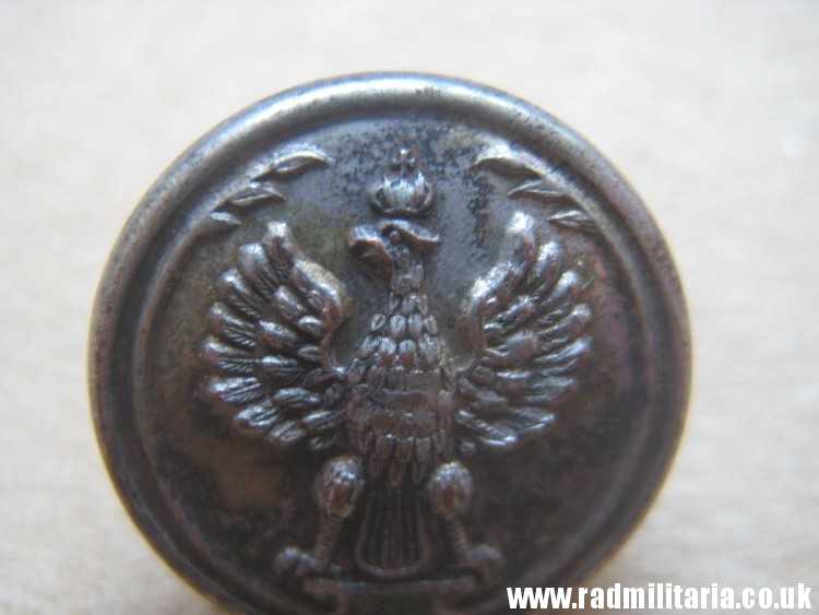 & WW1 Polish MILITARY BUTTON with eagle: I Korpus Polski w Rosji - maker: Kopiejkin Pietrograd Russia, very rare !! - Image 10