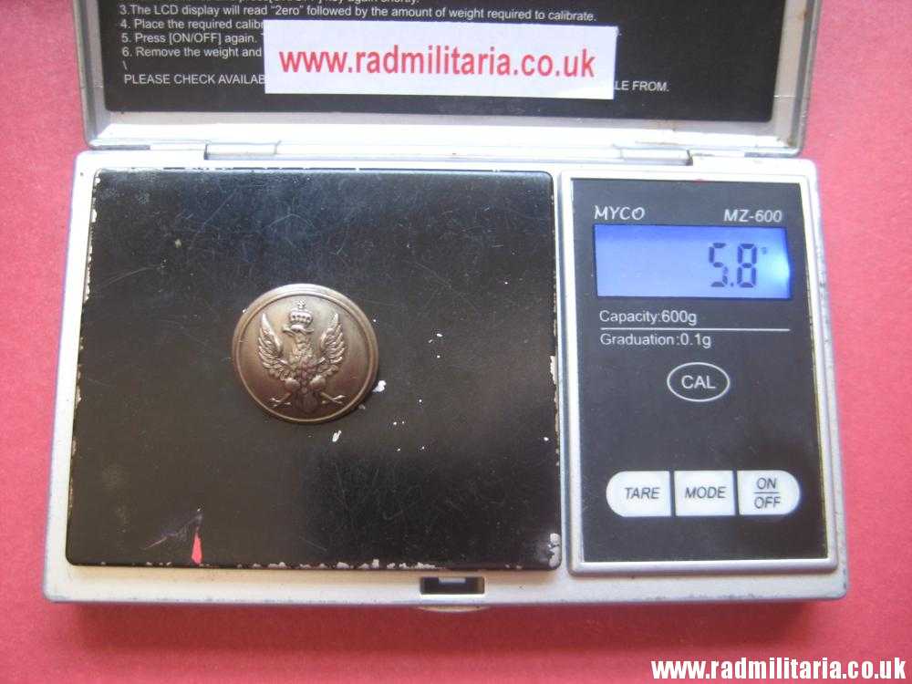 & original POLISH MILITARY BUTTON pattern 1927 in good condition, maker: BRON. GRABSKI LODZ - Image 14