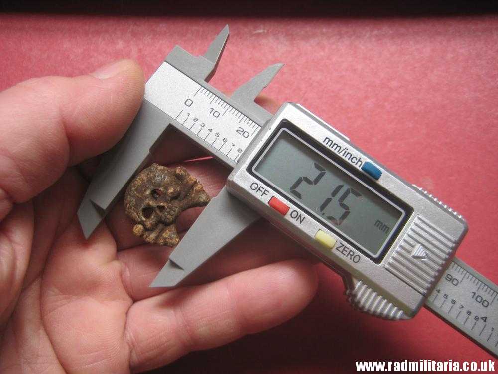 & WW2 original German zinc SKULL BADGE genuine Panzer Collar BADGE - metal detecting find. - Image 13