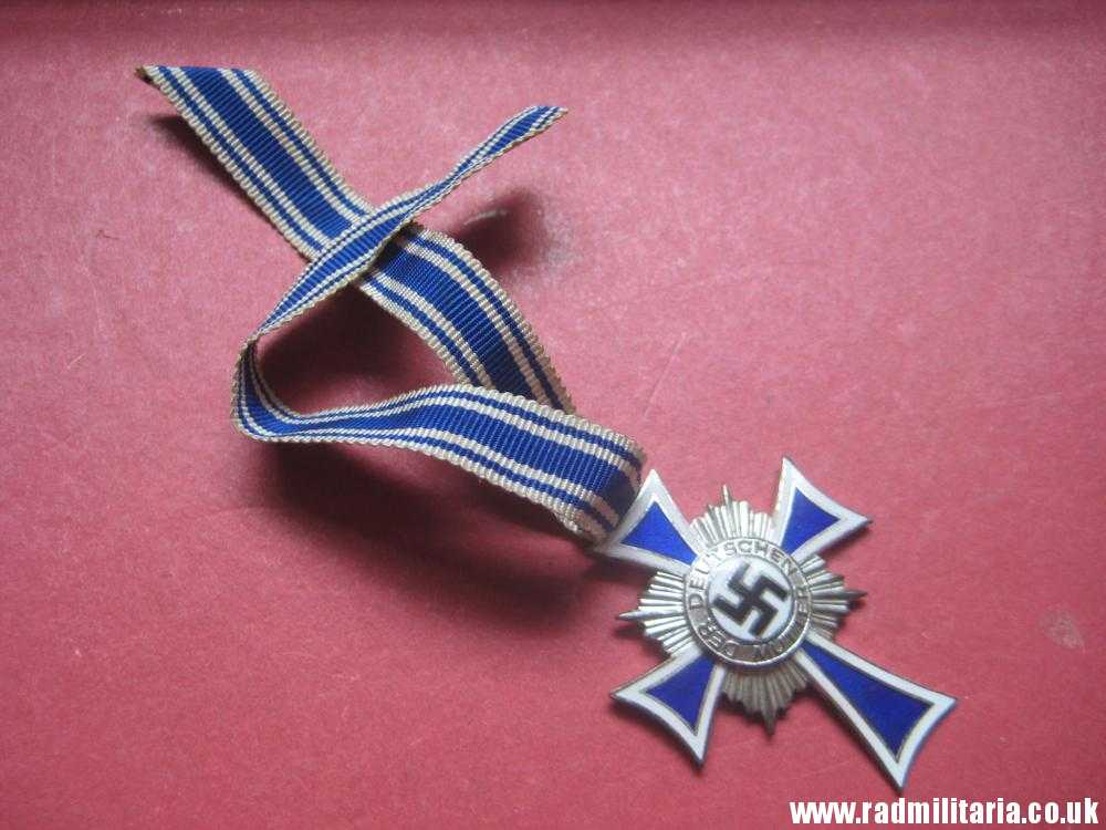 & WW2 original German Cross of Honor of the German Mother, silver class.