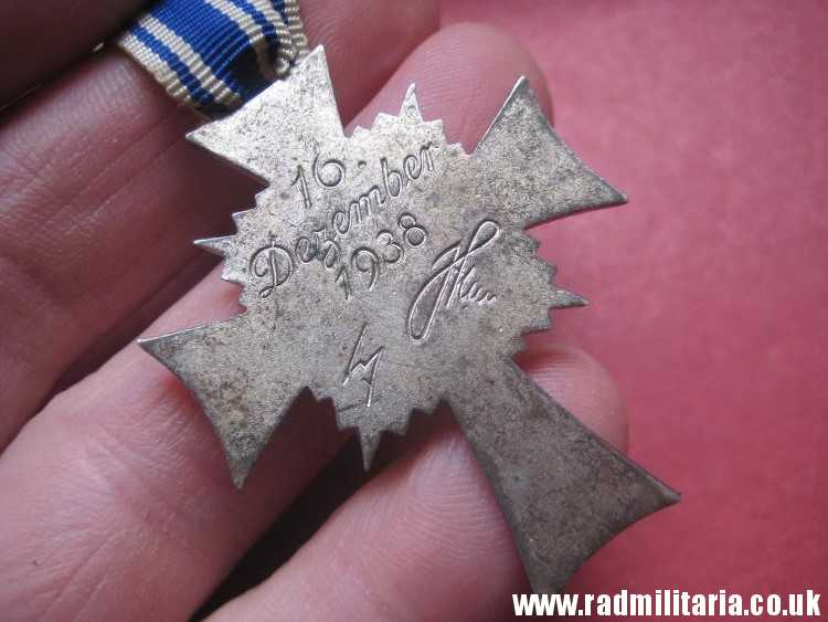 & WW2 original German Cross of Honor of the German Mother, silver class. - Image 3