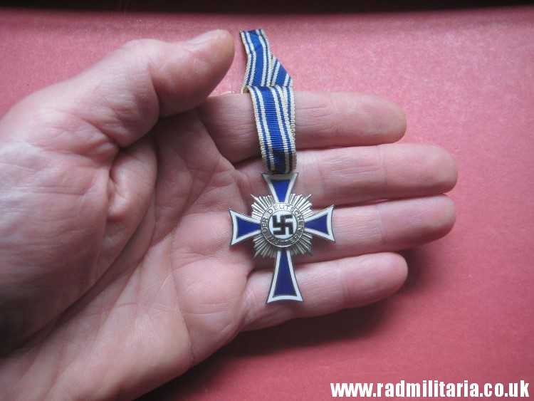 & WW2 original German Cross of Honor of the German Mother, silver class. - Image 10