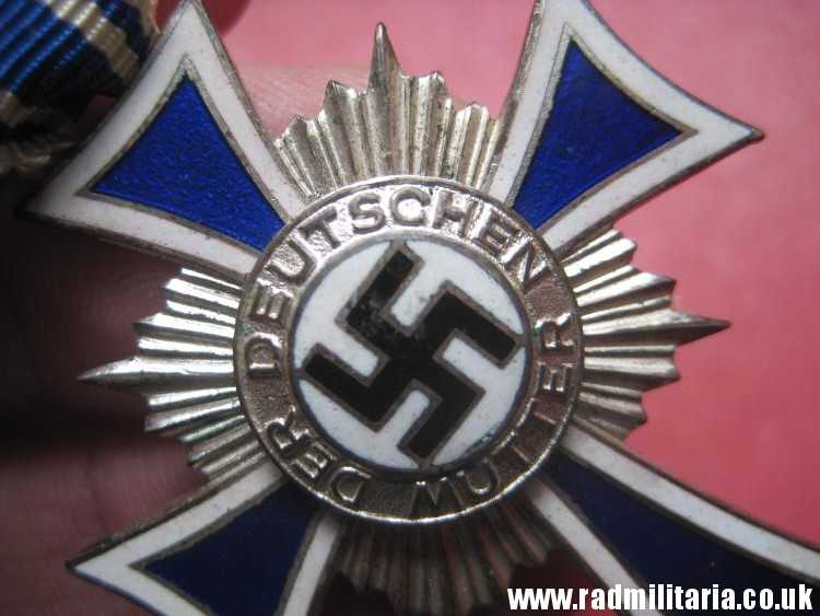 & WW2 original German Cross of Honor of the German Mother, silver class. - Image 11