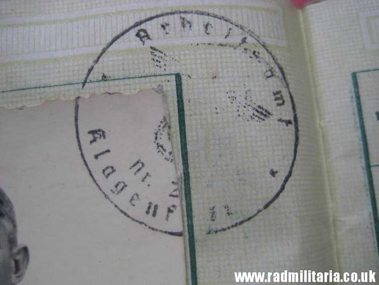 & WW2 German ARBEITSBUCH Fur AUSLANDER original DOCUMENT in good condition. - Image 14