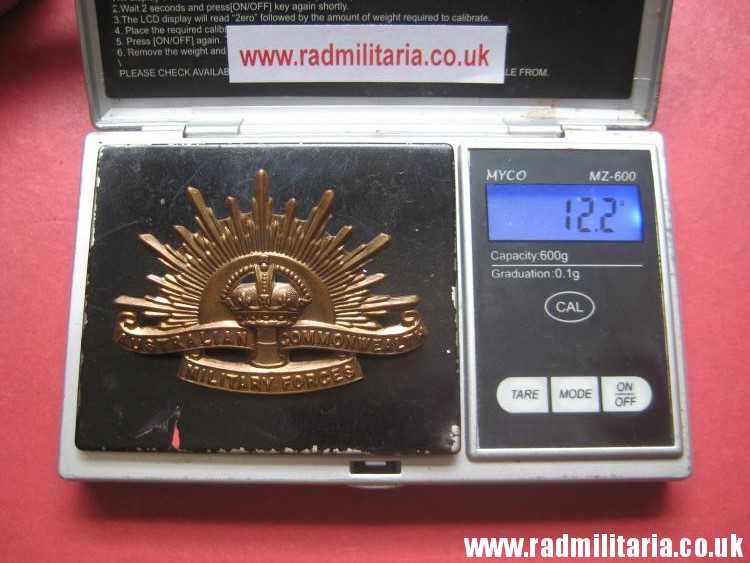 & WW1/WW2 Australian RISING SUN BADGE bronze Cap Badge, original !! - Image 13