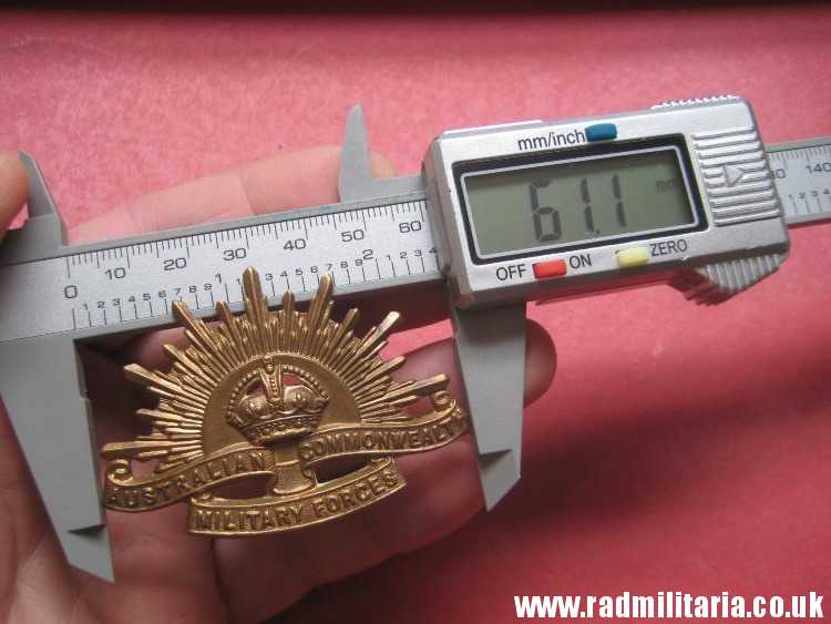 & WW1/WW2 Australian RISING SUN BADGE bronze Cap Badge, original !! - Image 14