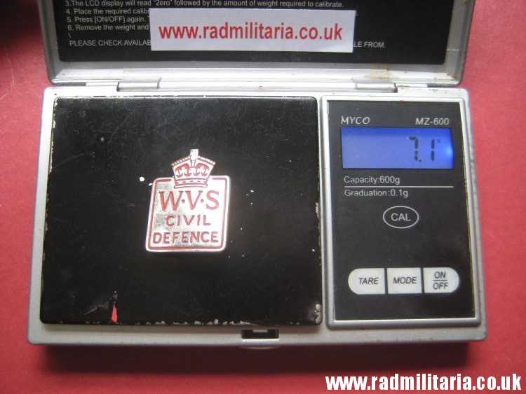 & WW2 Womens Voluntary Service Civil Defence original METAL BADGE - W.V.S - Image 12