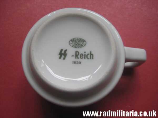 & WW2 original German WAFFEN SS porcelain MUG - SS-REICH, maker: BAUSCHER WEIDEN 1939. - Image 2