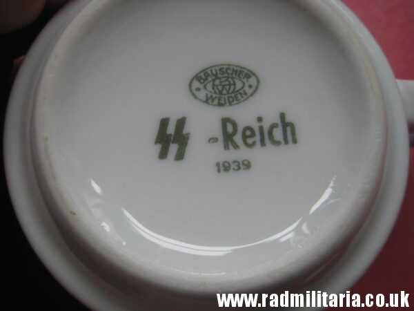 & WW2 original German WAFFEN SS porcelain MUG - SS-REICH, maker: BAUSCHER WEIDEN 1939. - Image 5