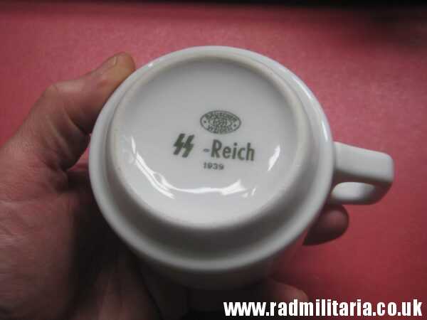& WW2 original German WAFFEN SS porcelain MUG - SS-REICH, maker: BAUSCHER WEIDEN 1939. - Image 8