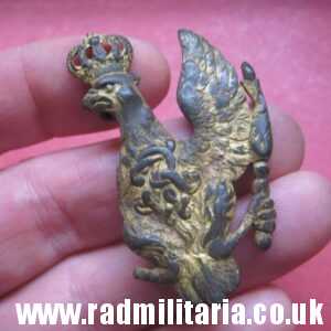 & original Prussian EAGLE BADGE from the cartridge case, Napoleonic Wars. rare.