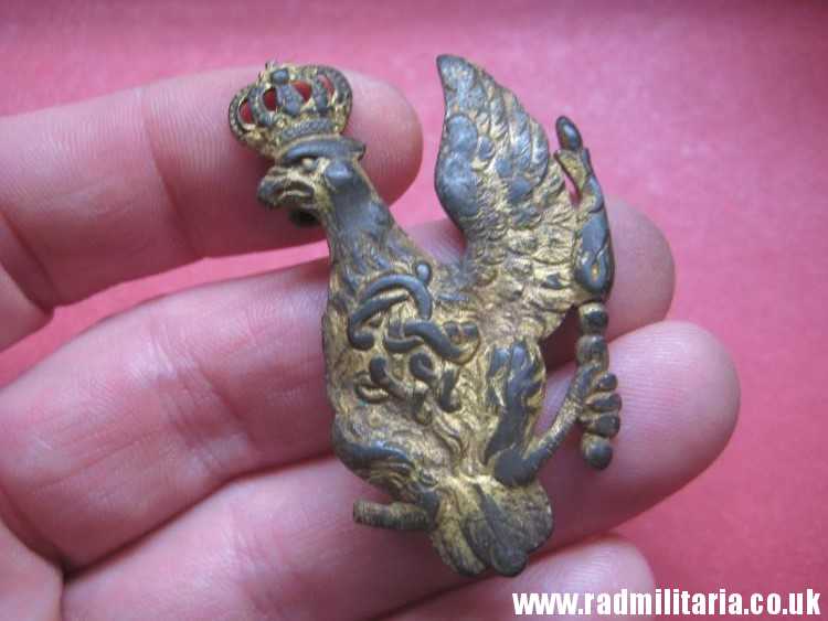 & original Prussian EAGLE BADGE from the cartridge case, Napoleonic Wars. rare.
