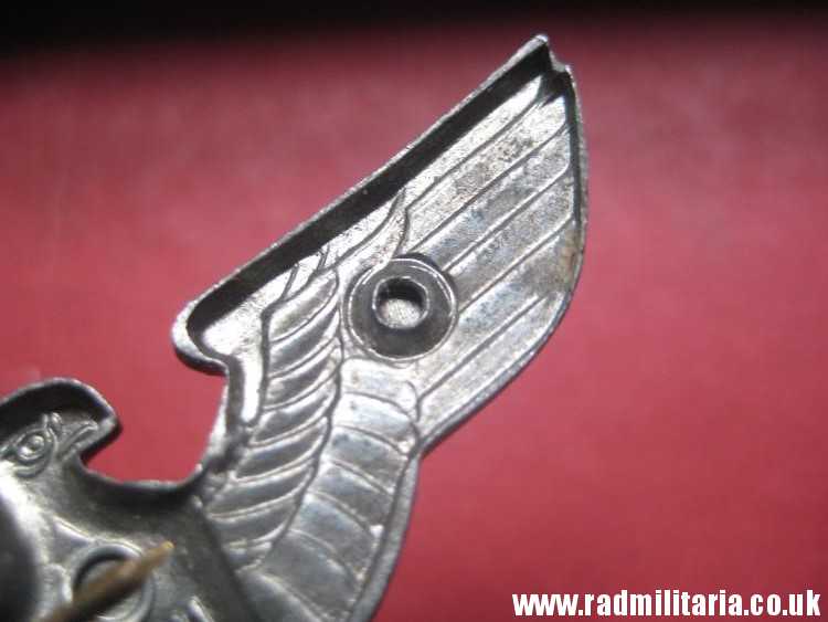 & WW2 Nazi German NSDAP eagle BADGE - zinc Cap Badge, marked: RZM M1/111 - good condition. - Image 9