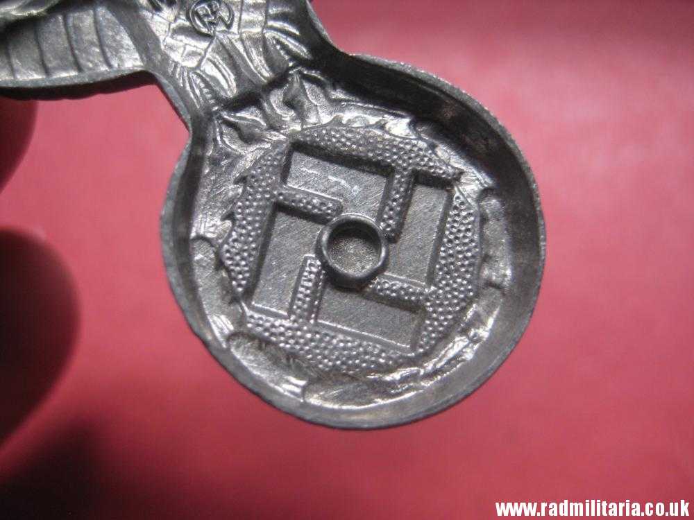 & WW2 Nazi German NSDAP eagle BADGE - zinc Cap Badge, marked: RZM M1/111 - good condition. - Image 11