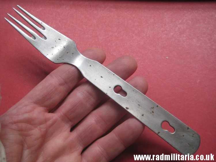 & WW2 original German FORK with Eagle marked: CPSW 41 stainless steel - 3RD REICH CUTLERY. - Image 10