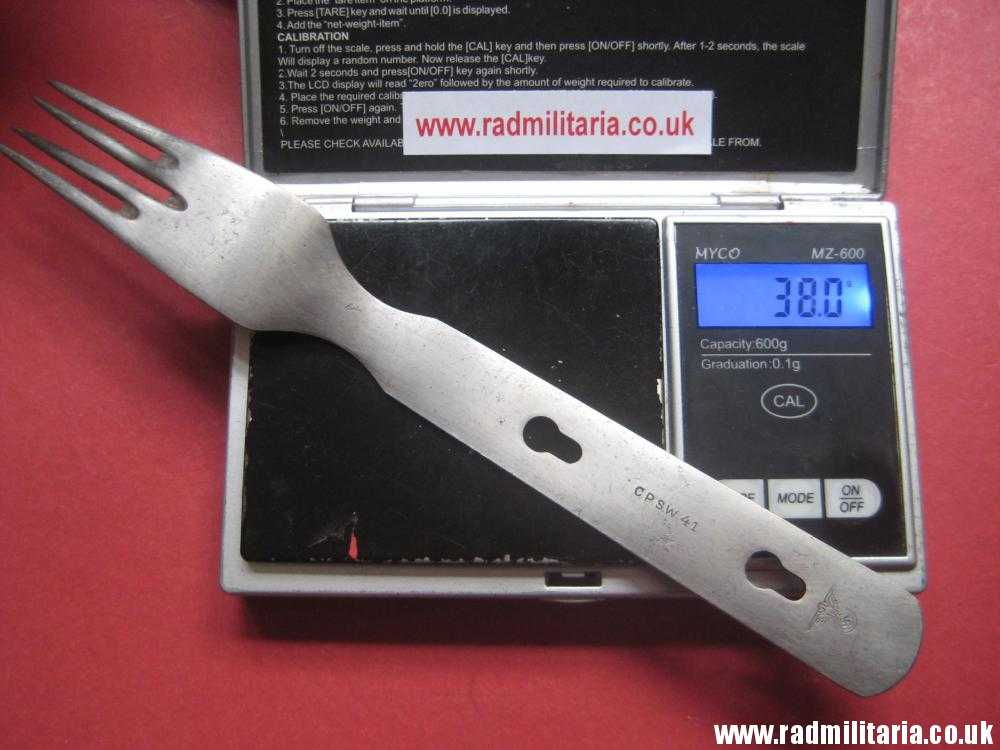 & WW2 original German FORK with Eagle marked: CPSW 41 stainless steel - 3RD REICH CUTLERY. - Image 17